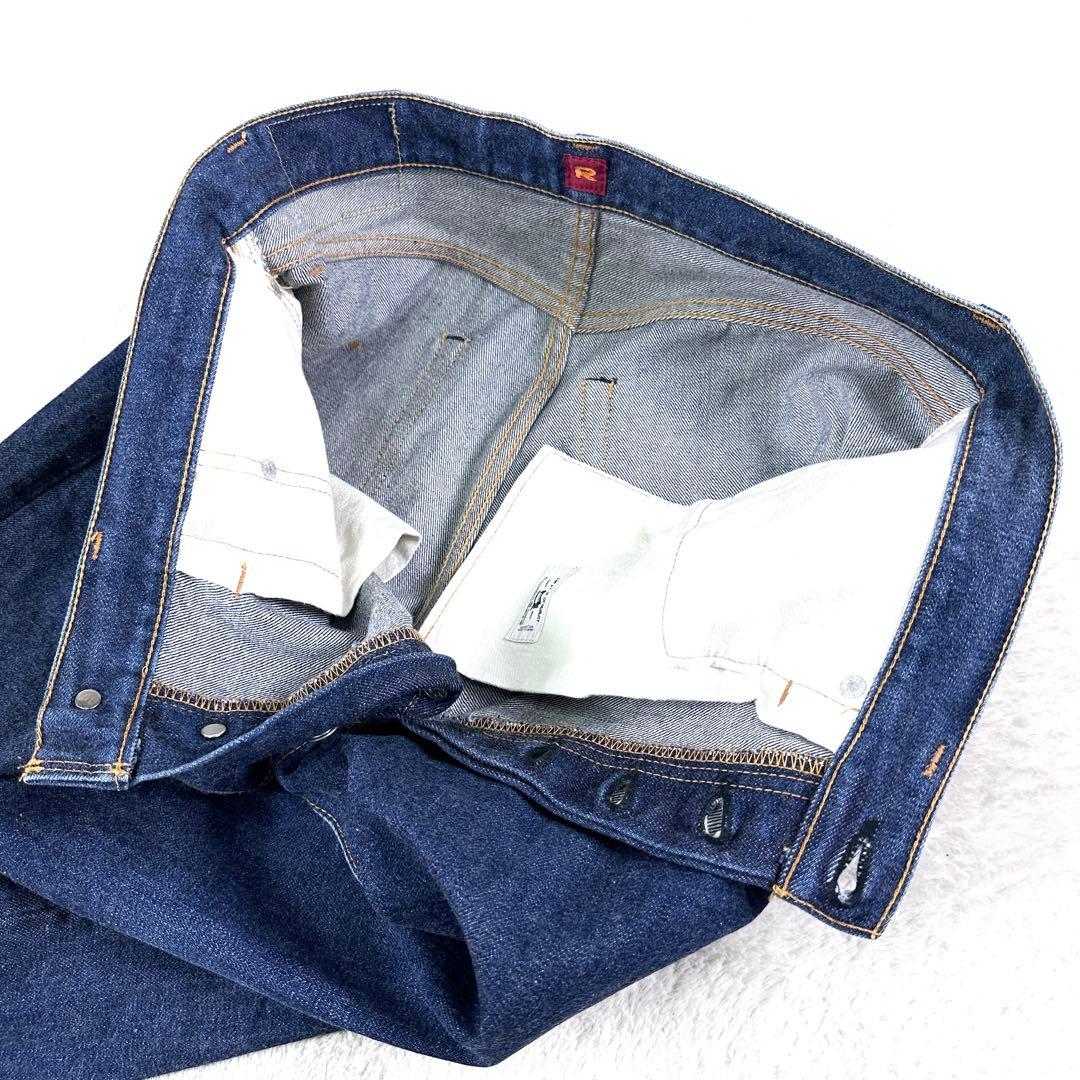 美品 リゾルト 710 デニム ジーンズ W34 大きいサイズ 濃紺 インディゴ