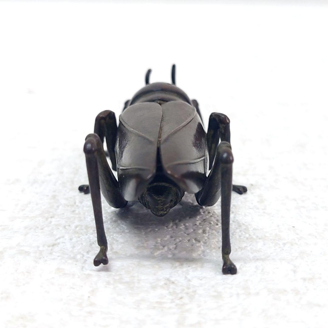 M0112I1 自在置物 銅製 オケラ 螻蛄 銅製置物 銅虫作 置物 オブジェ