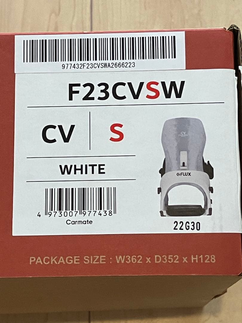 FLUX F23CV5SW ホワイト Sサイズ ビンディング