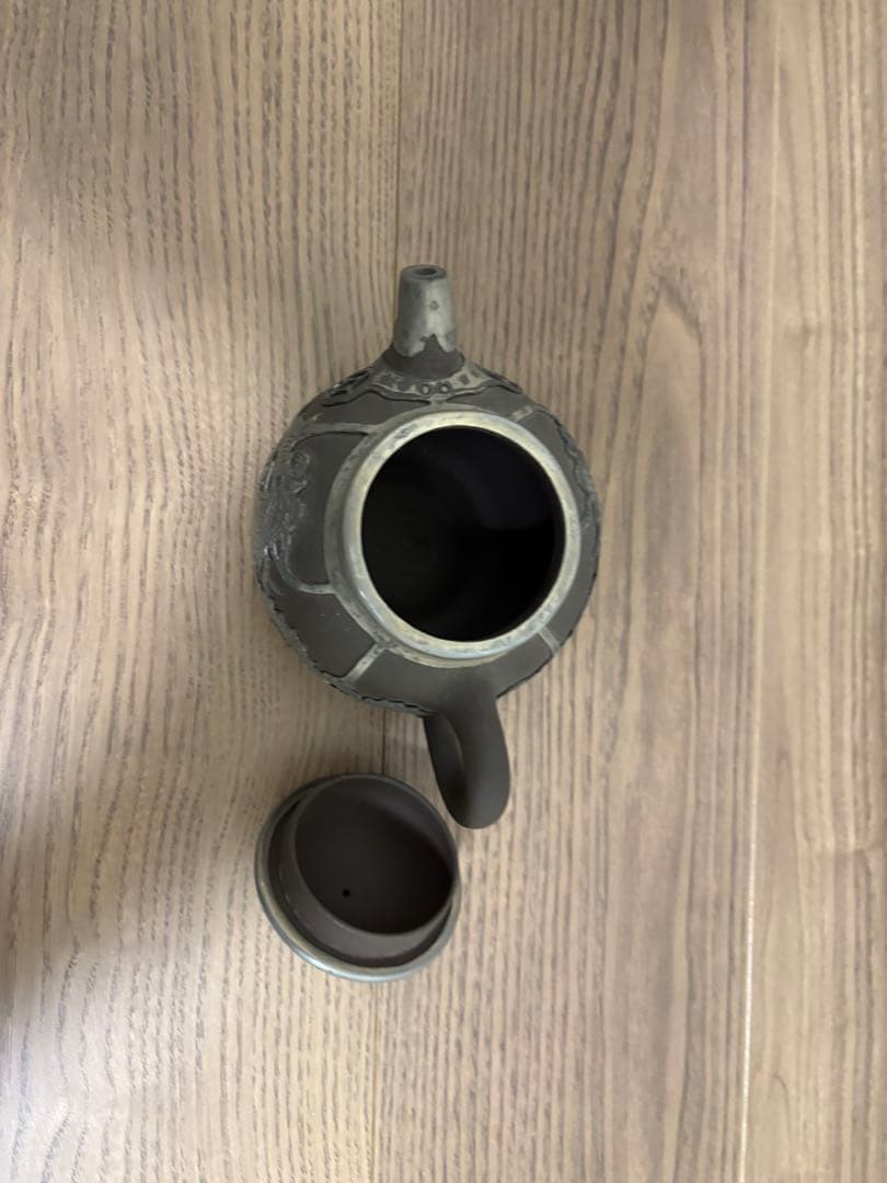 ドラゴン彫刻 ティーポット　骨董品