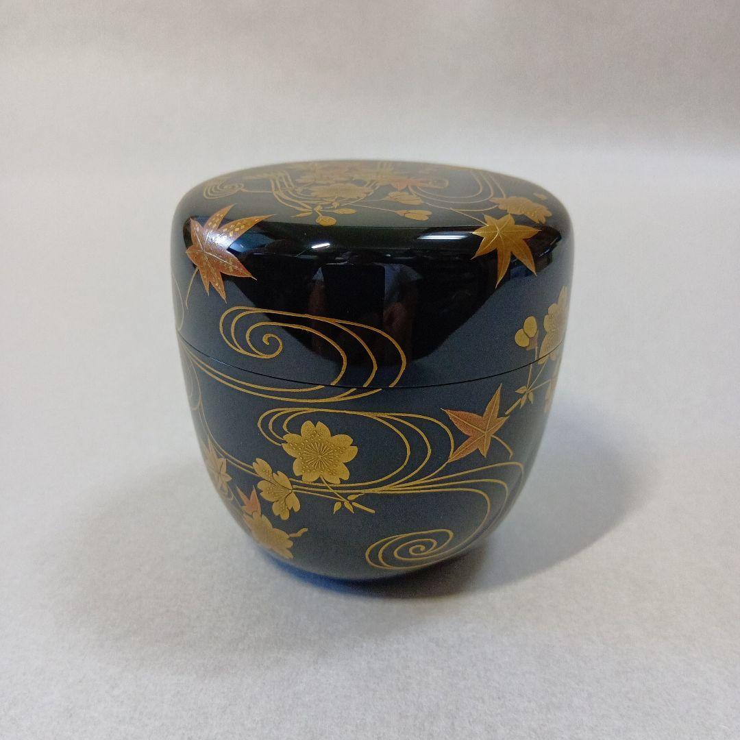 茶道具　大棗雲錦流水蒔絵