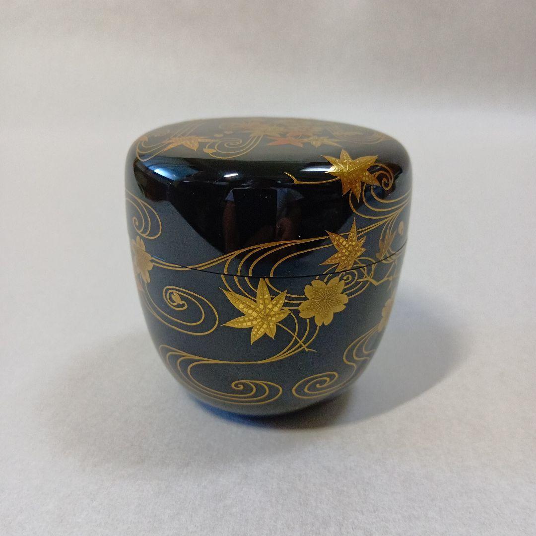 茶道具　大棗雲錦流水蒔絵