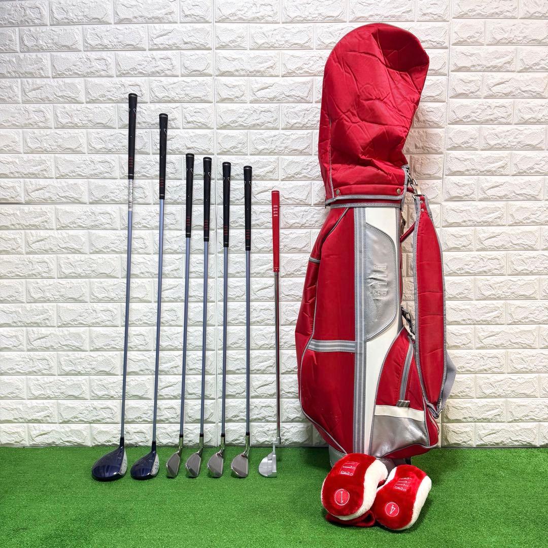 ゴルフセット　美品　ELLE レディース　カーボンシャフト　すぐ使える　良好