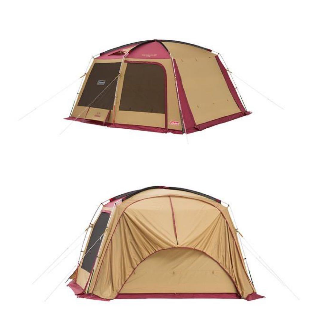【極美品】コールマンテント タフスクリーンタープ400バーガンディ★限定カラー★
