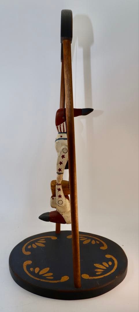 空中ブランコ アメリカン・フォーク・アートWOLF CREEK 木製空中ブランコ