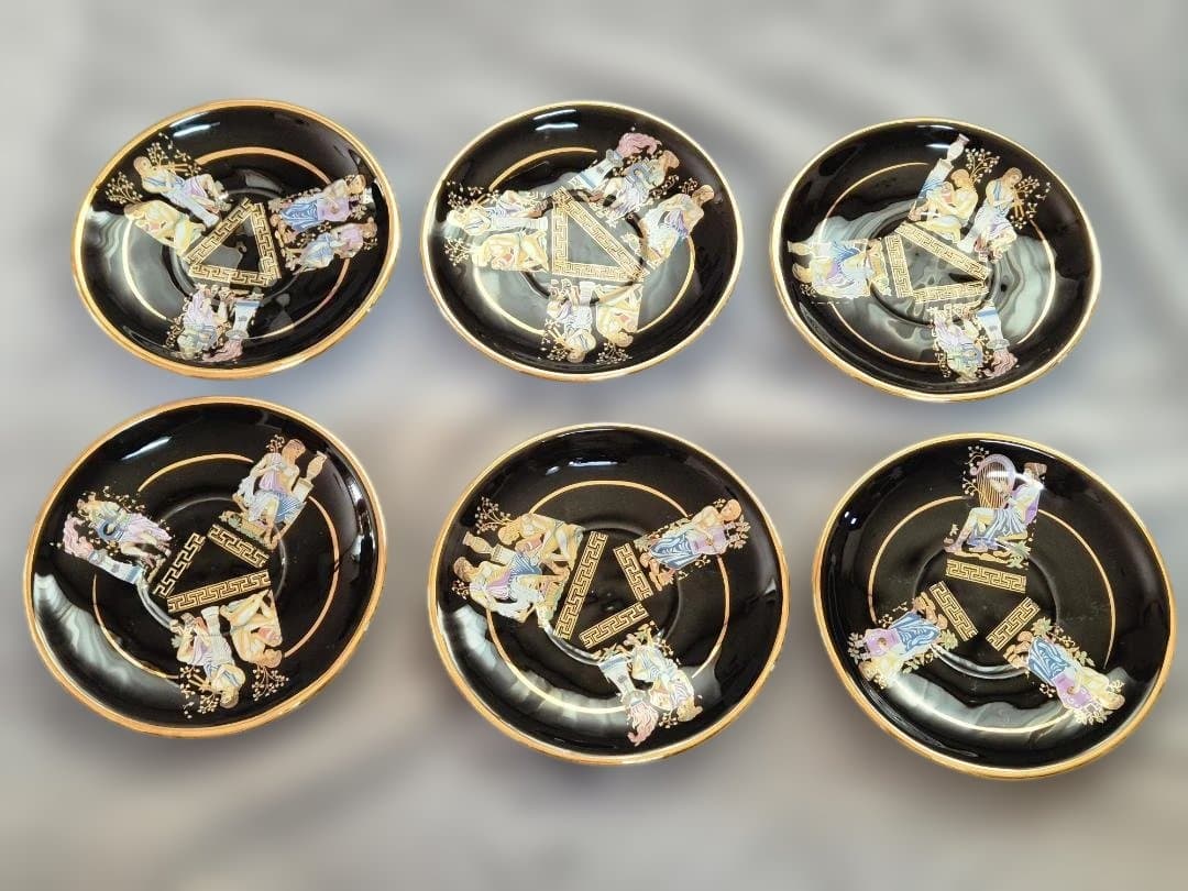 24K使用、ギリシャのハンドメイドティーポットとカップセット