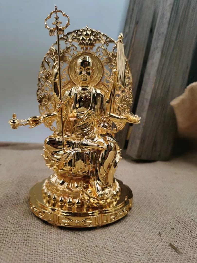 【修縁堂】高品質 仏像 六臂地蔵 地蔵菩薩 置物 金属工芸品 寺院用仏具