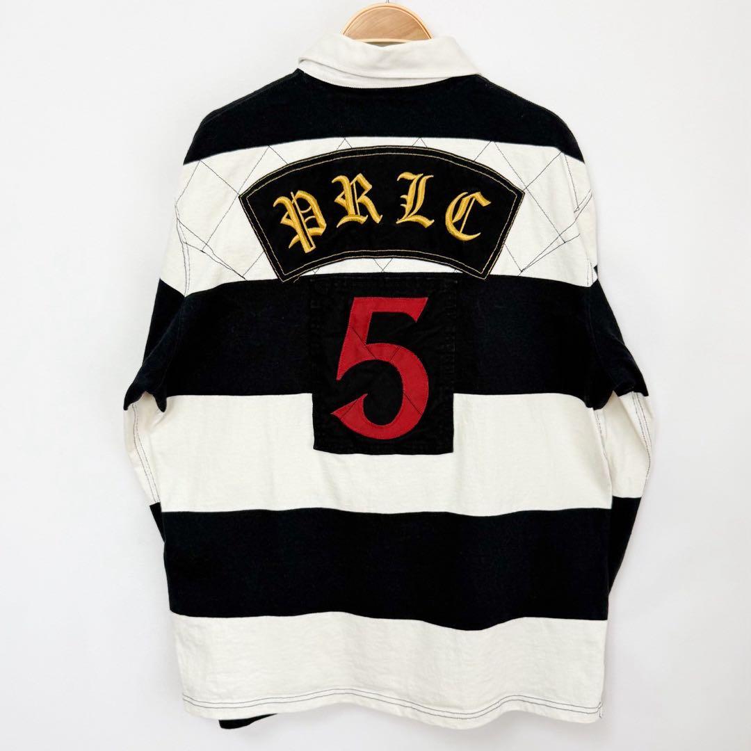 ポロバイラルフローレン エンブレム 刺繍 ボーダー ラガーシャツ S84b