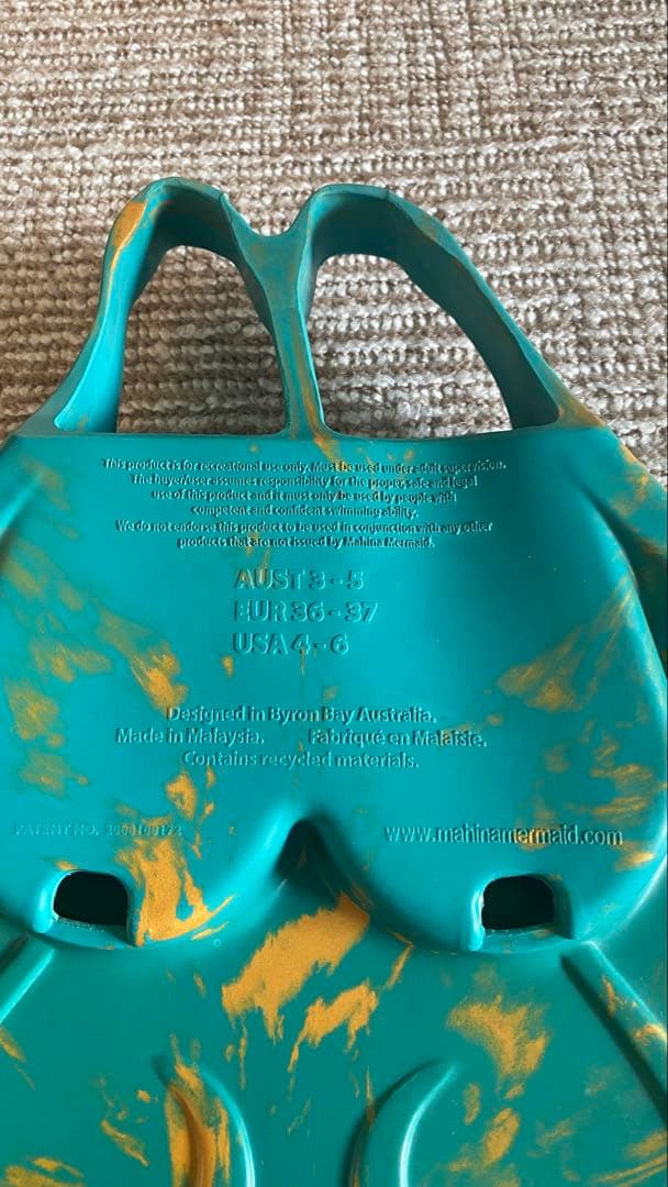 一個Mahina Mermaid ボディボードフィン ターコイズ