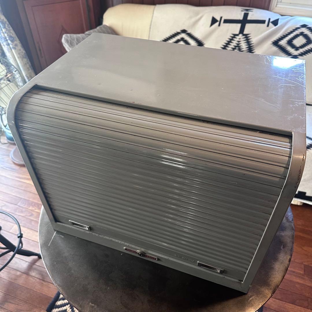 ビンテージ　スチール　シャッターケース　シャッタートレー　トレーキャビネット