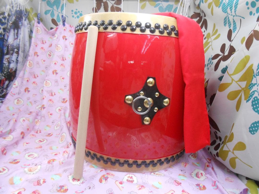 新品未使用(送料無料)28.500円エイサー大太鼓39cmサージ/モス布撥付き