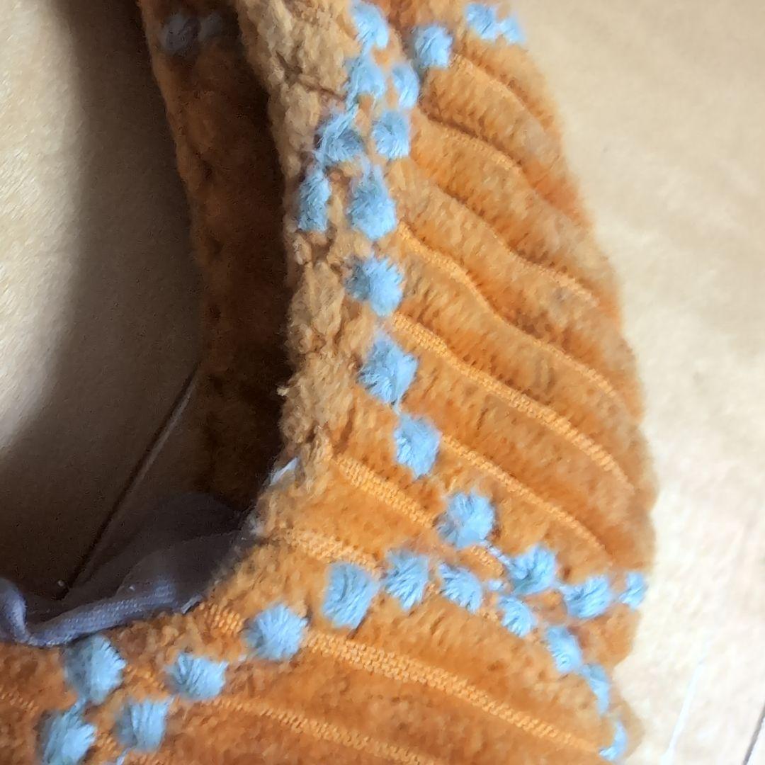 ミナペルホネン　タンバリン　オレンジ コーデュロイ エッグバッグ