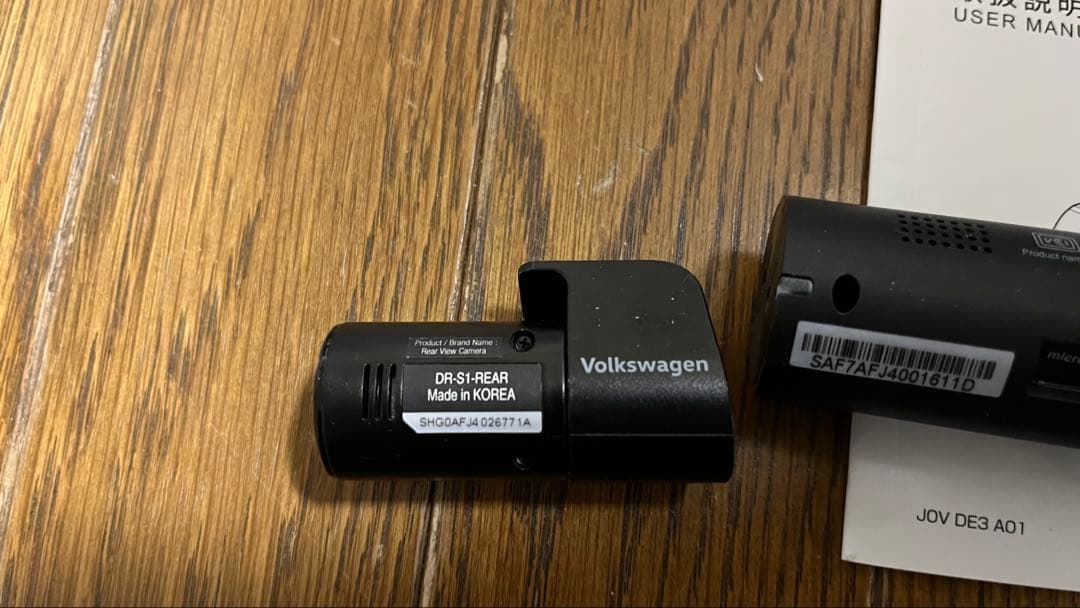 VW　純正　ドライブレコーダー DR-S1-VW リアカメラ　GPS　セット