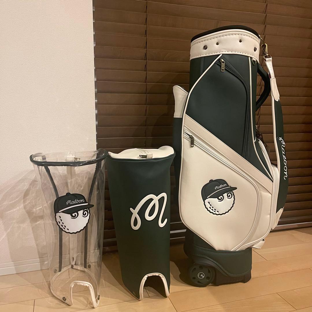 25新作 MALBON マルボンゴルフ キャスター付き キャディバッグ グリーン