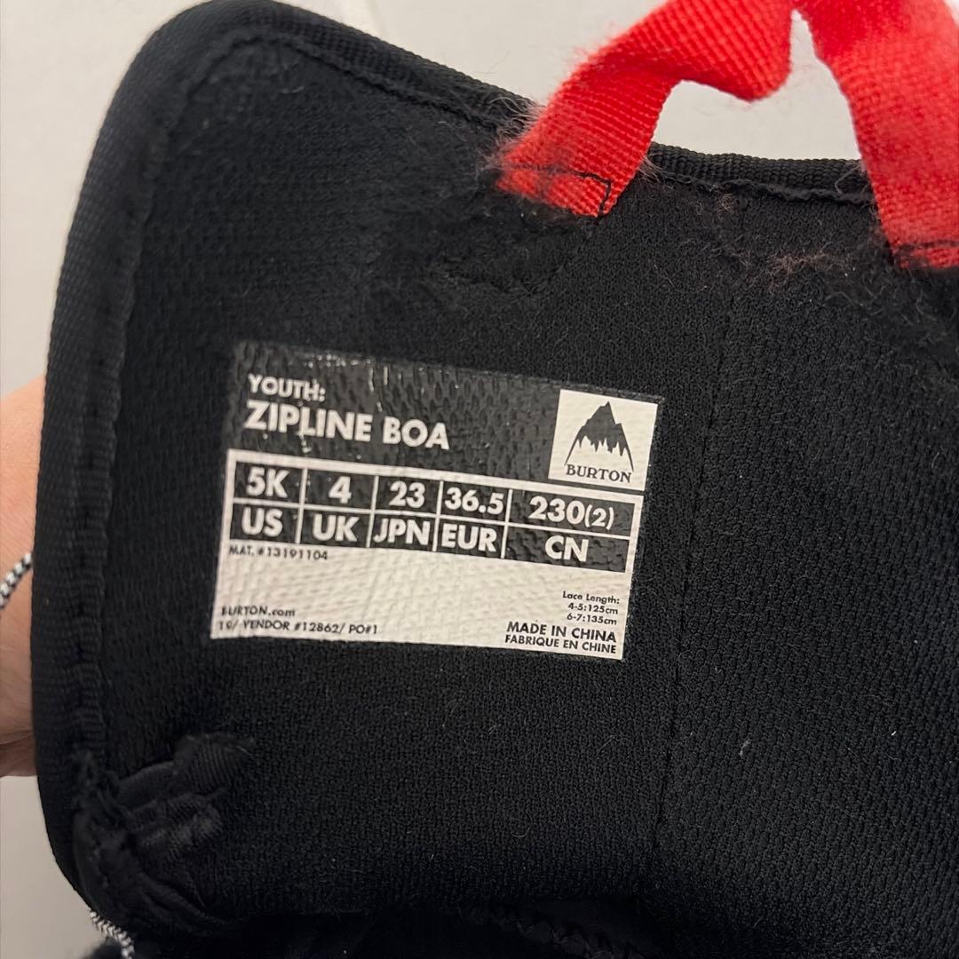 BURTON ZIPLINE 子ども用スノーボードＢＯＡブーツ23cm