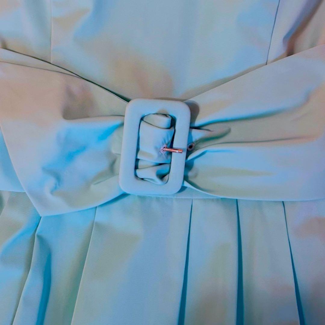 M'S GRACY 水色 バルーンワンピース　エムズグレーシー　ブルー　ドレス