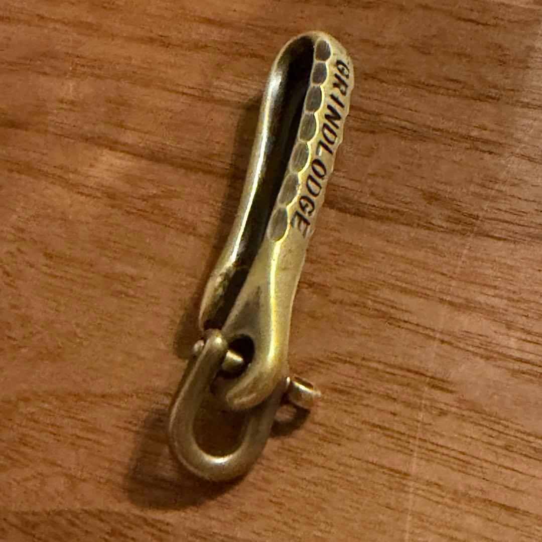 希少 GRINDLODGE グラインドロッヂ 真鍮 キーフック キーホルダー