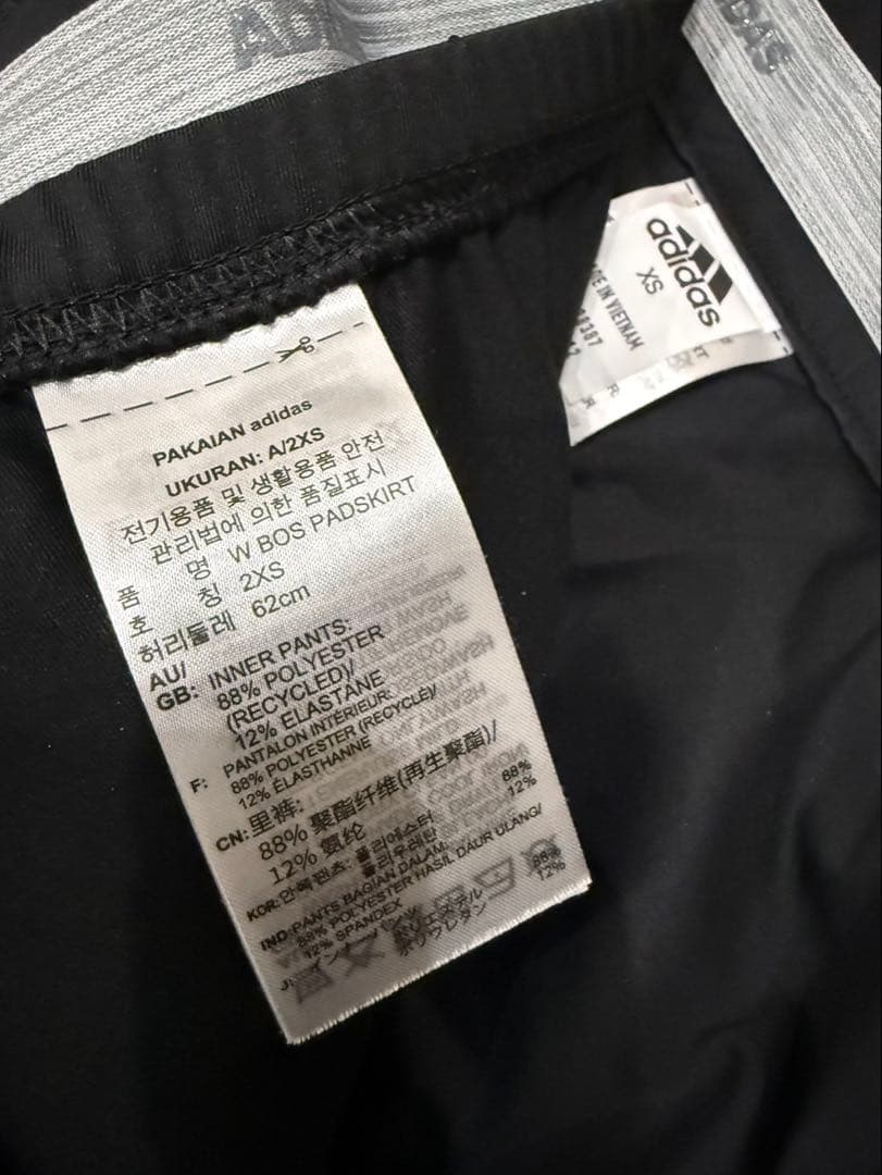 adidas 中綿ベスト×スカート セットアップ XS 黒 ゴルフ 防寒