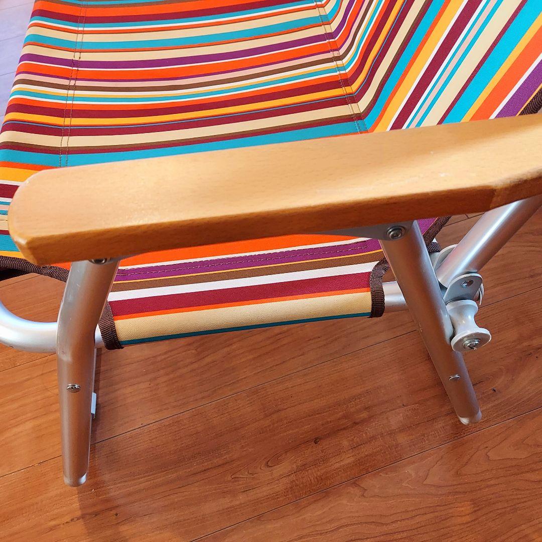 LOGOS ロゴス チェア for2-ST オレンジストライプ ベンチ 2人掛け