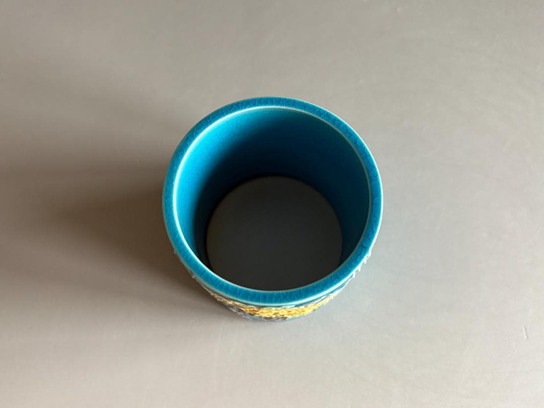 中村翠嵐　浅黄交趾蜻蛉　蓋置　茶道具