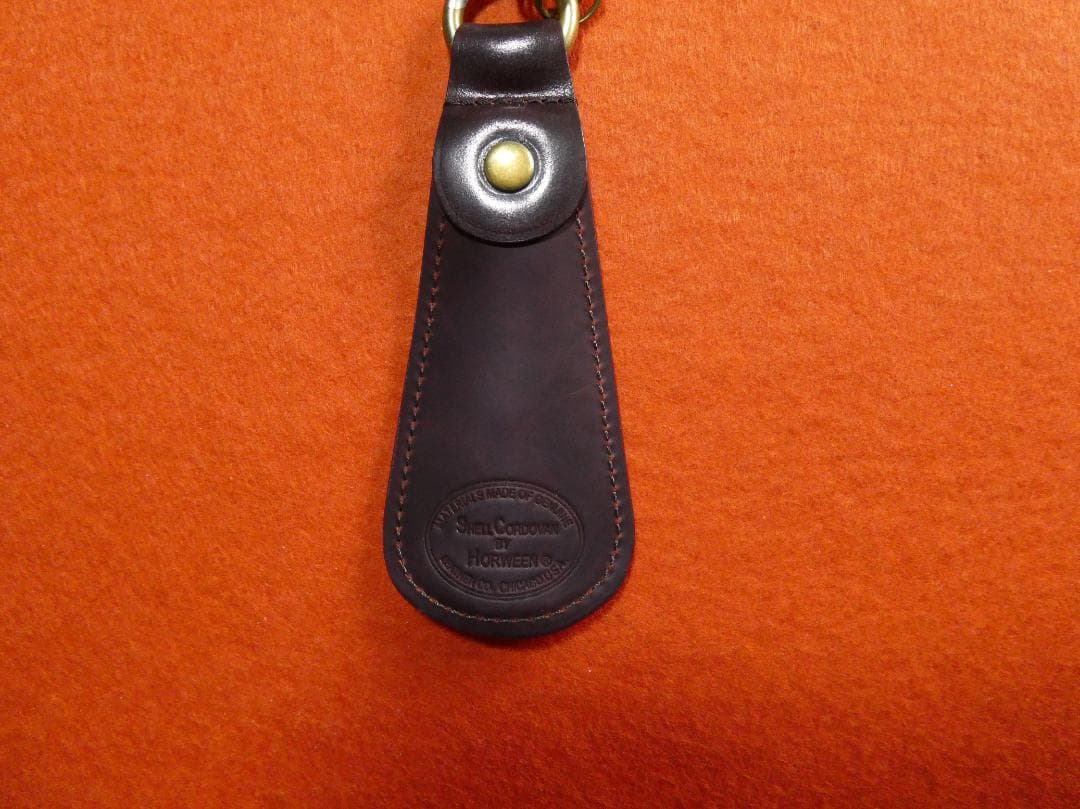 GANZO シェルコードバン シューホーンキーホルダー 靴ベラ バーガンディ