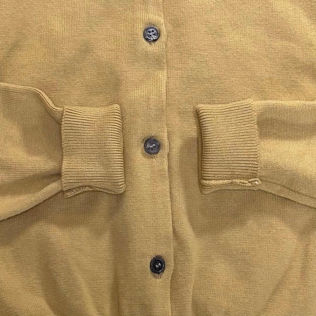 プレイ コムデギャルソン カーディガン 黒ハートロゴ ベージュ M 日本製