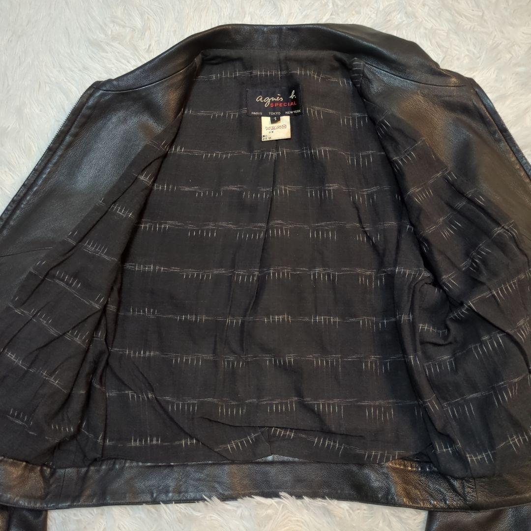 【極美品】アニエスベー ラムレザージャケット ビンテージ シングルライダース