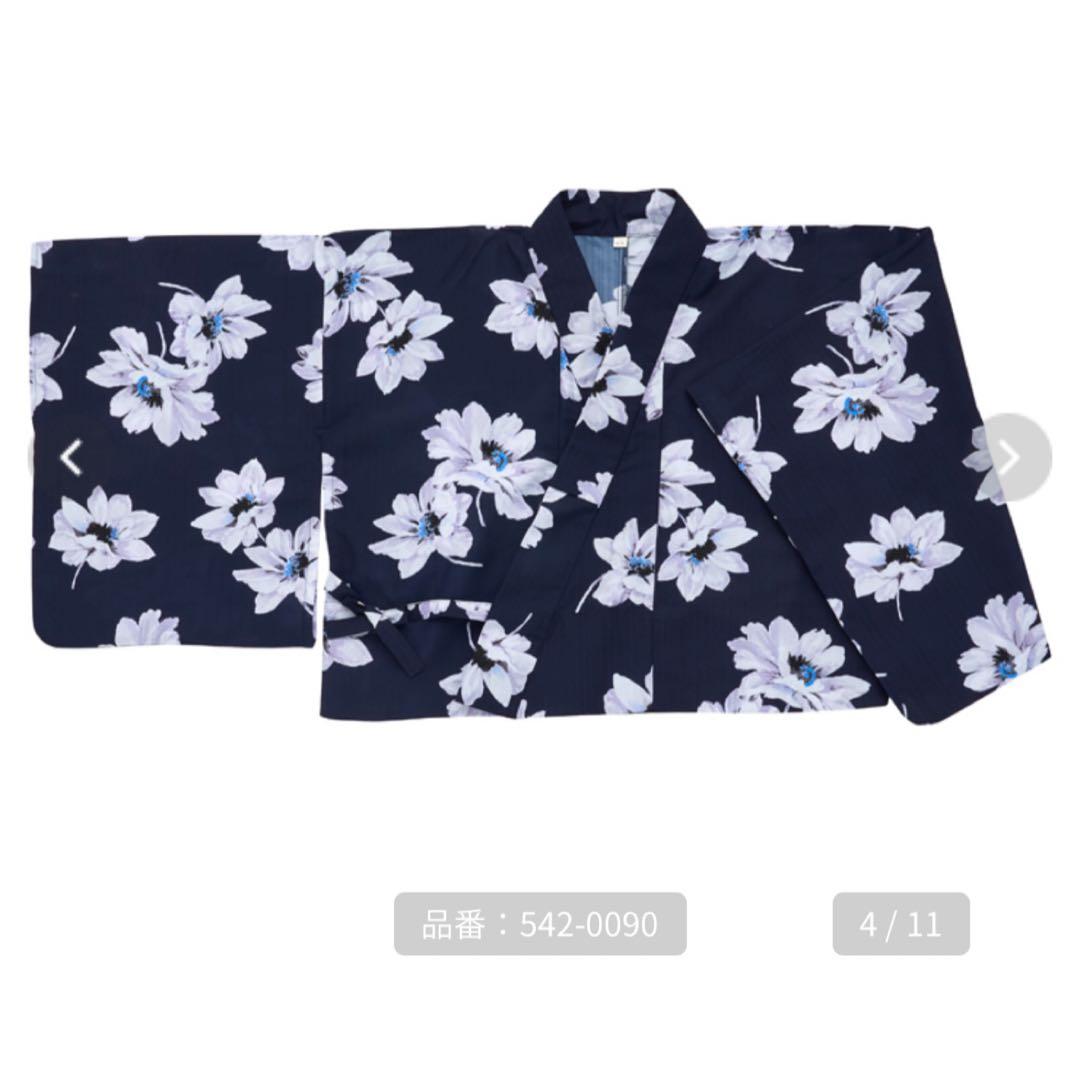 Hinaさん 浴衣 ネイビー ダリア柄 LL〜3L しまむら キャミワンピース