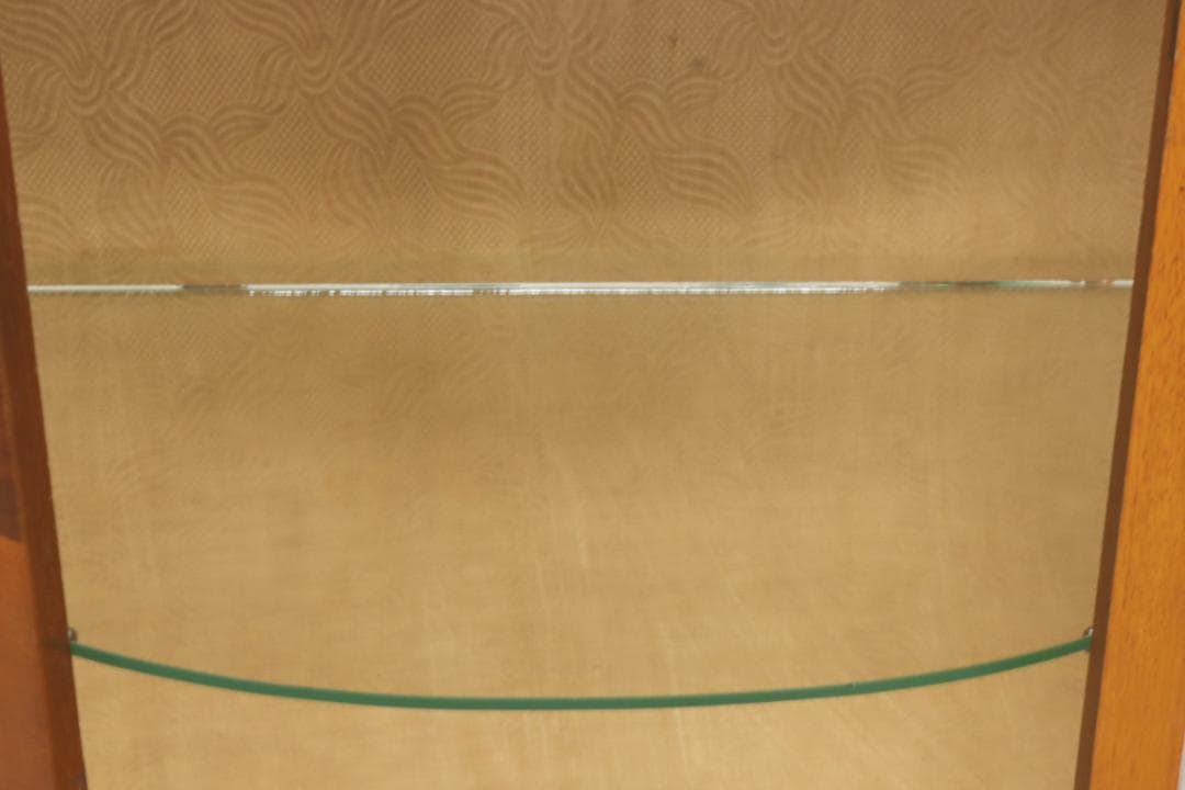 イギリス ヴィンテージ ガラス ラウンド キャビネット 飾り棚 食器棚 ラック