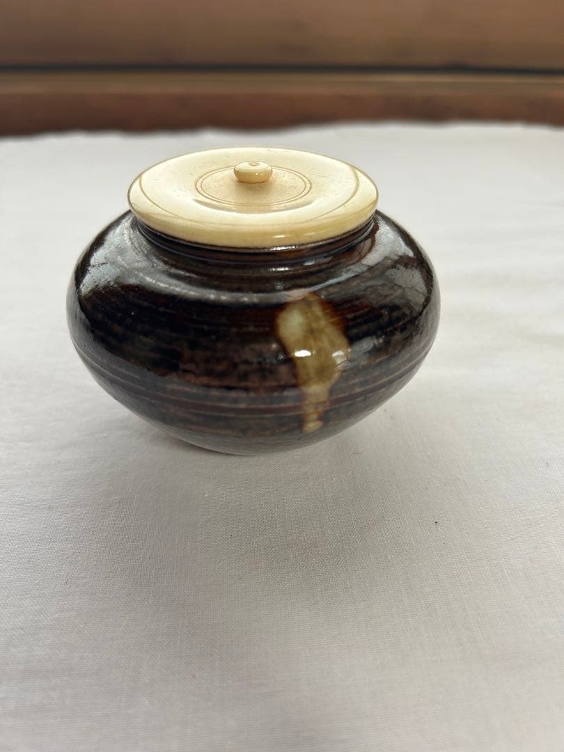 【茶入】大海　清水茂生　万古焼　金剛金蘭