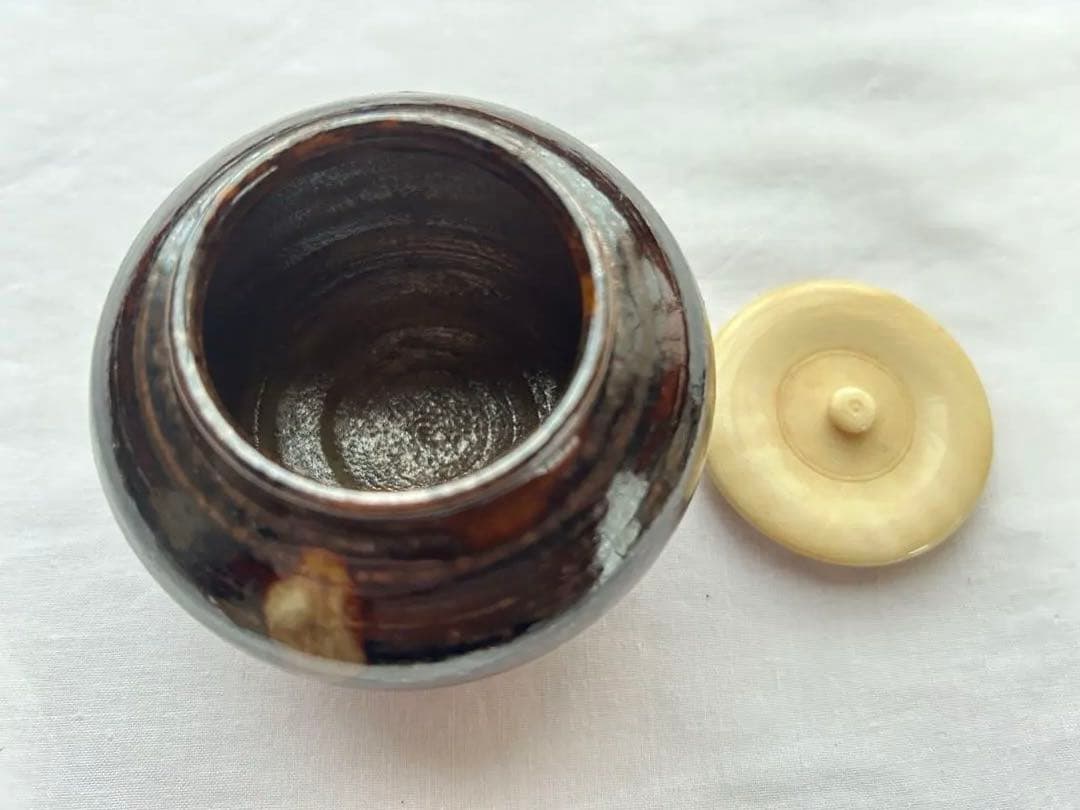 【茶入】大海　清水茂生　万古焼　金剛金蘭