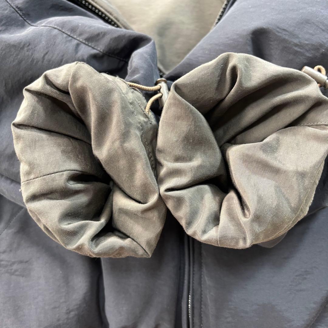 PAPAS パパス ダウン リバーシブル ロゴ刺繍 美品 肉厚 短丈 Lsize