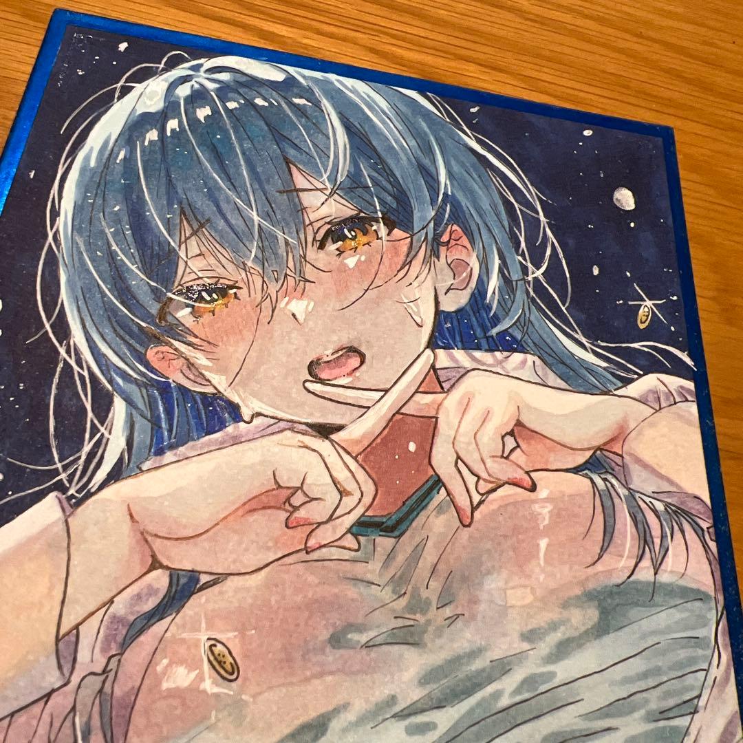 ゆ*り様 手描きイラスト オリジナルイラスト アナログイラスト コピック 色紙イ