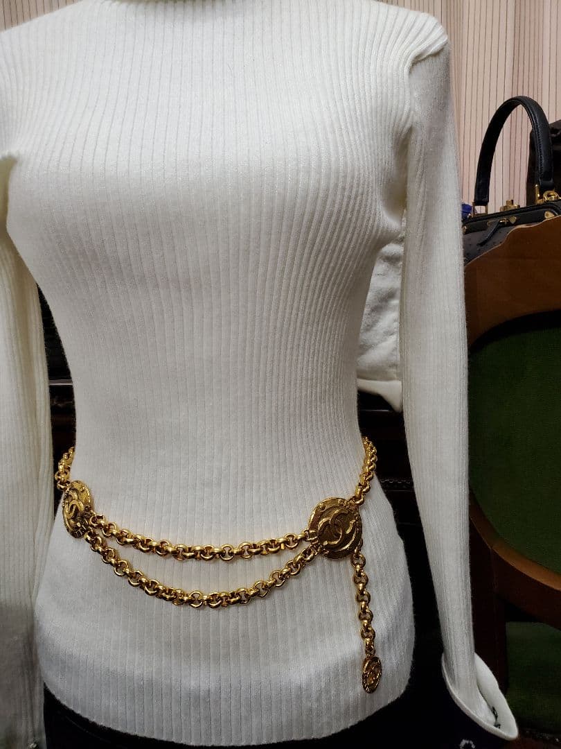 CHANEL シャネル　ゴールドチェーン CCロゴ ベルト