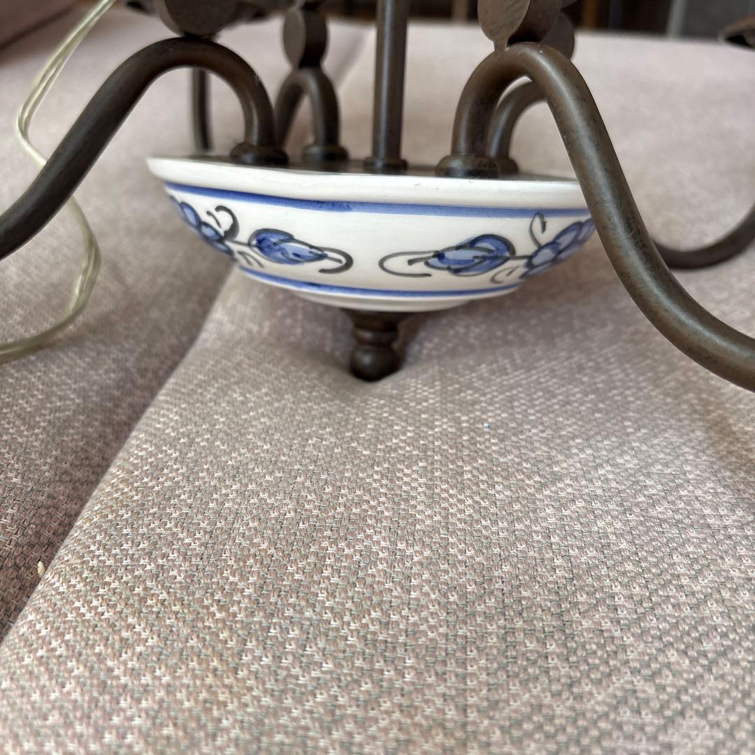 フラワーパターン シャンデリア 4灯