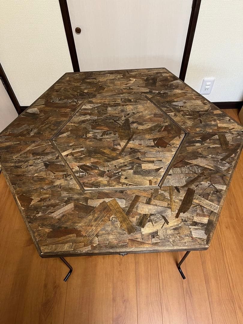 折りたたみ式　ヘキサテーブルセット