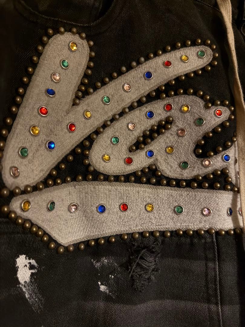 【valeforever】スタッツ ダメージ デニム