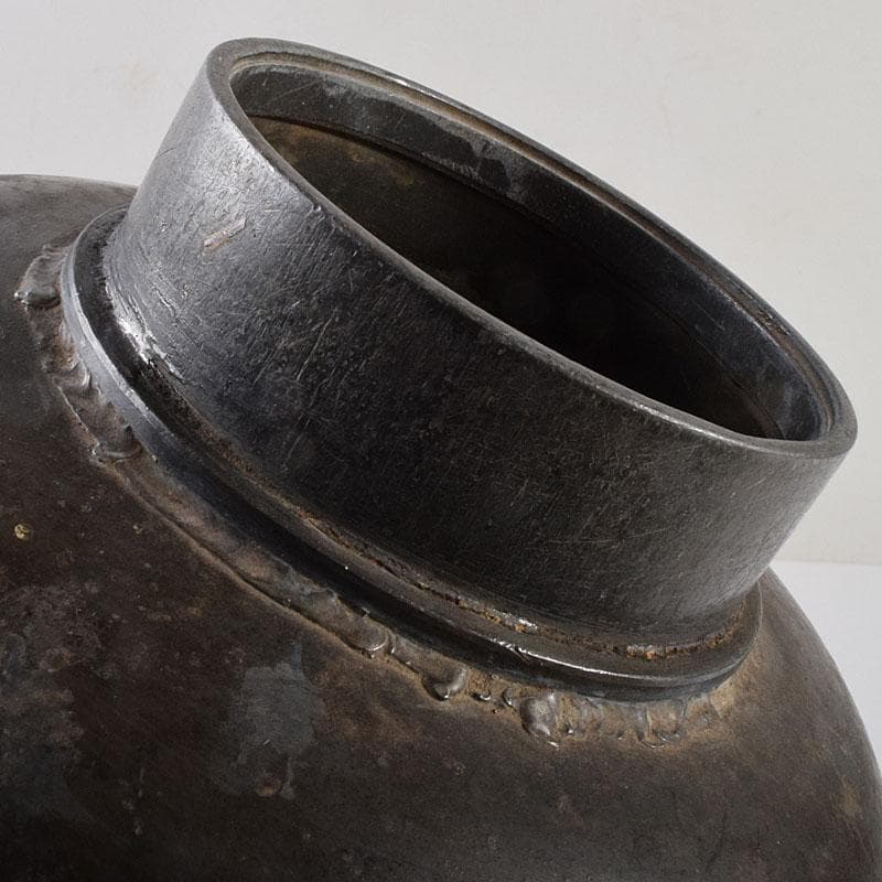 古錫　御錫屋天下一美作守造　大茶壷　茶心壷　 重さ約2296g　K　R9295