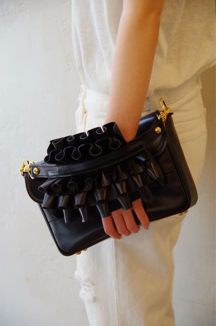 トルトアーゴ　3way フリル　バッグ　ポシェット　ショルダー　赤