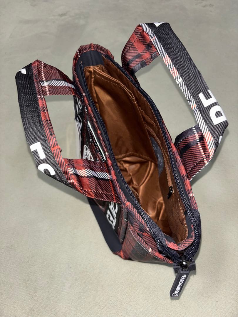 （新品）パーリーゲイツ、マルチチェック柄シリーズ、カートバッグ、ラウンドバッグ