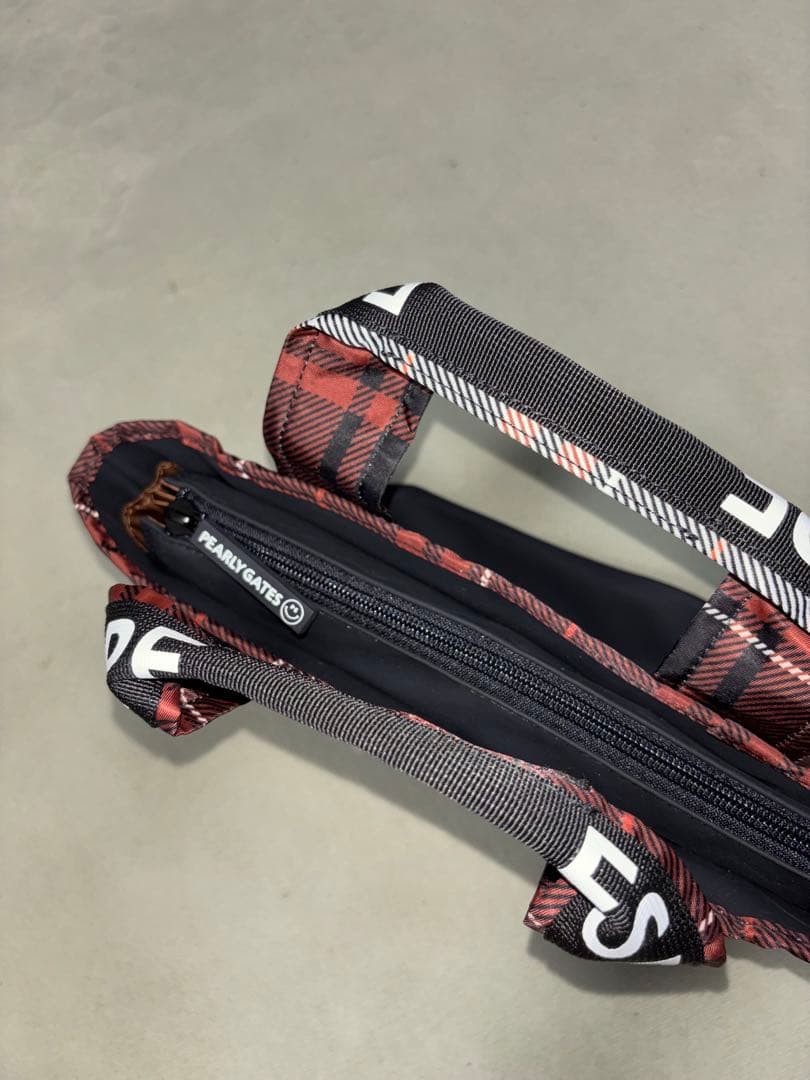 （新品）パーリーゲイツ、マルチチェック柄シリーズ、カートバッグ、ラウンドバッグ