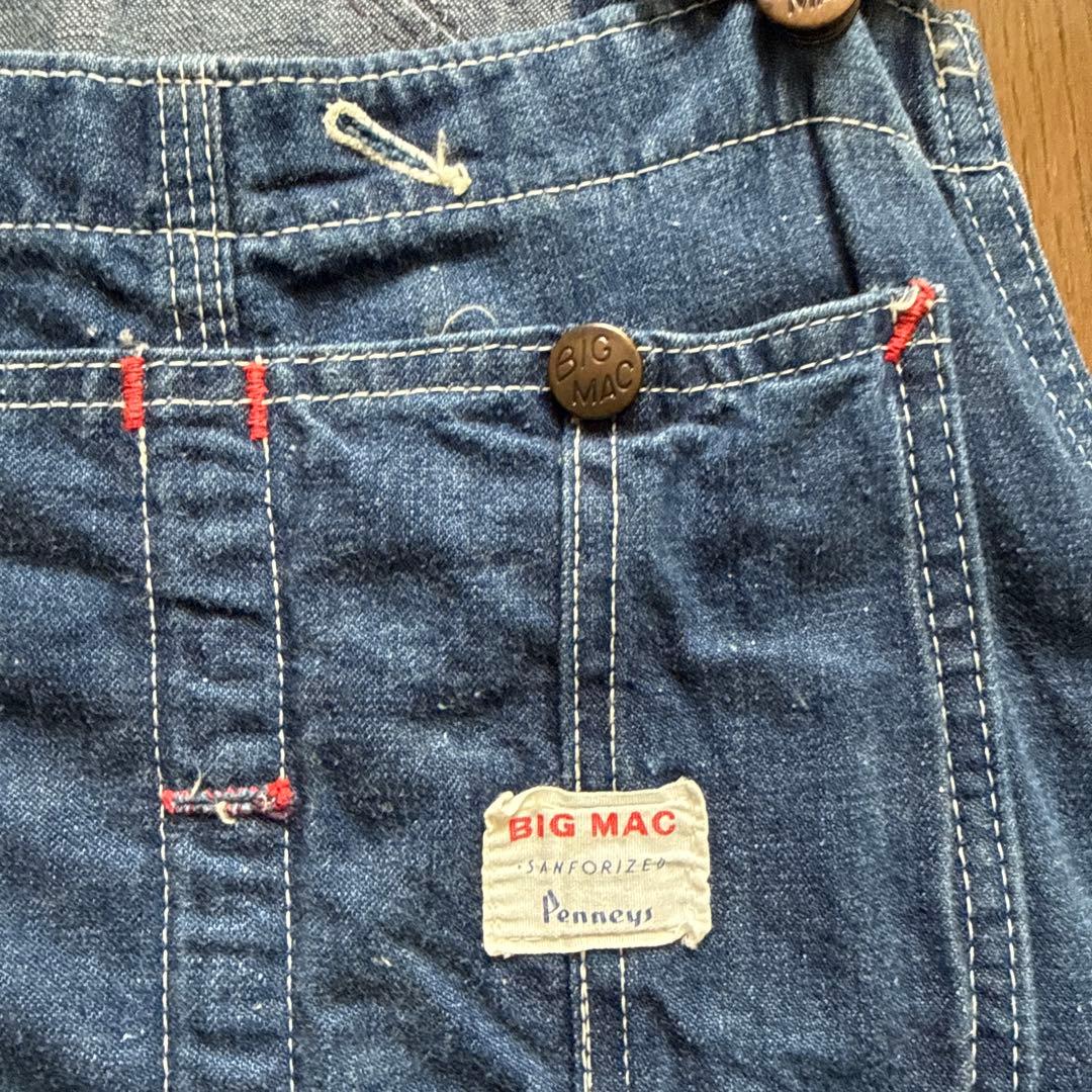 超希少　60s BIG MAC ビックマック　デニム オーバーオール　USA製