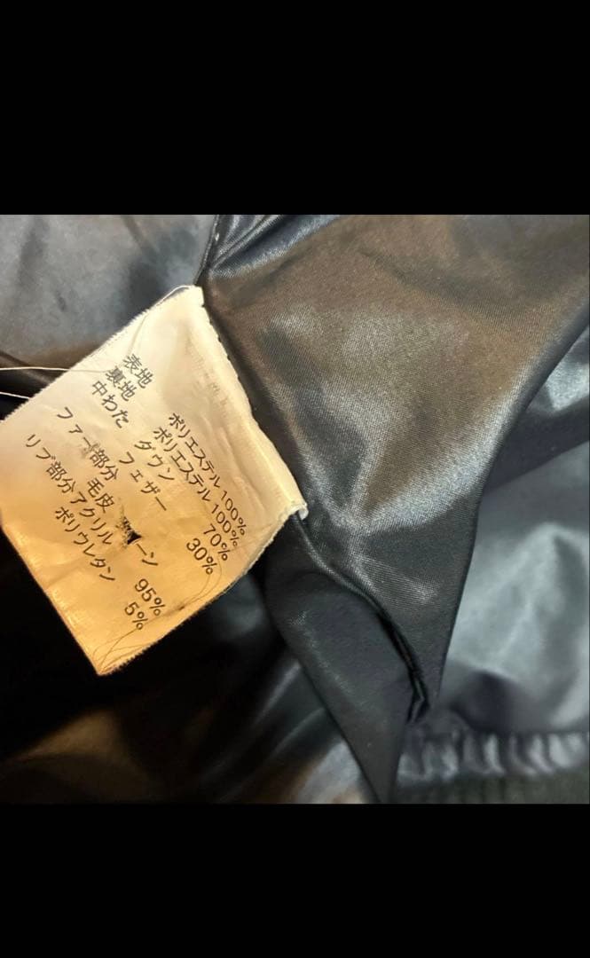 平成　お兄系　ダウンジャケット　リアルファー　グランジ　Y2K ダブルジップ