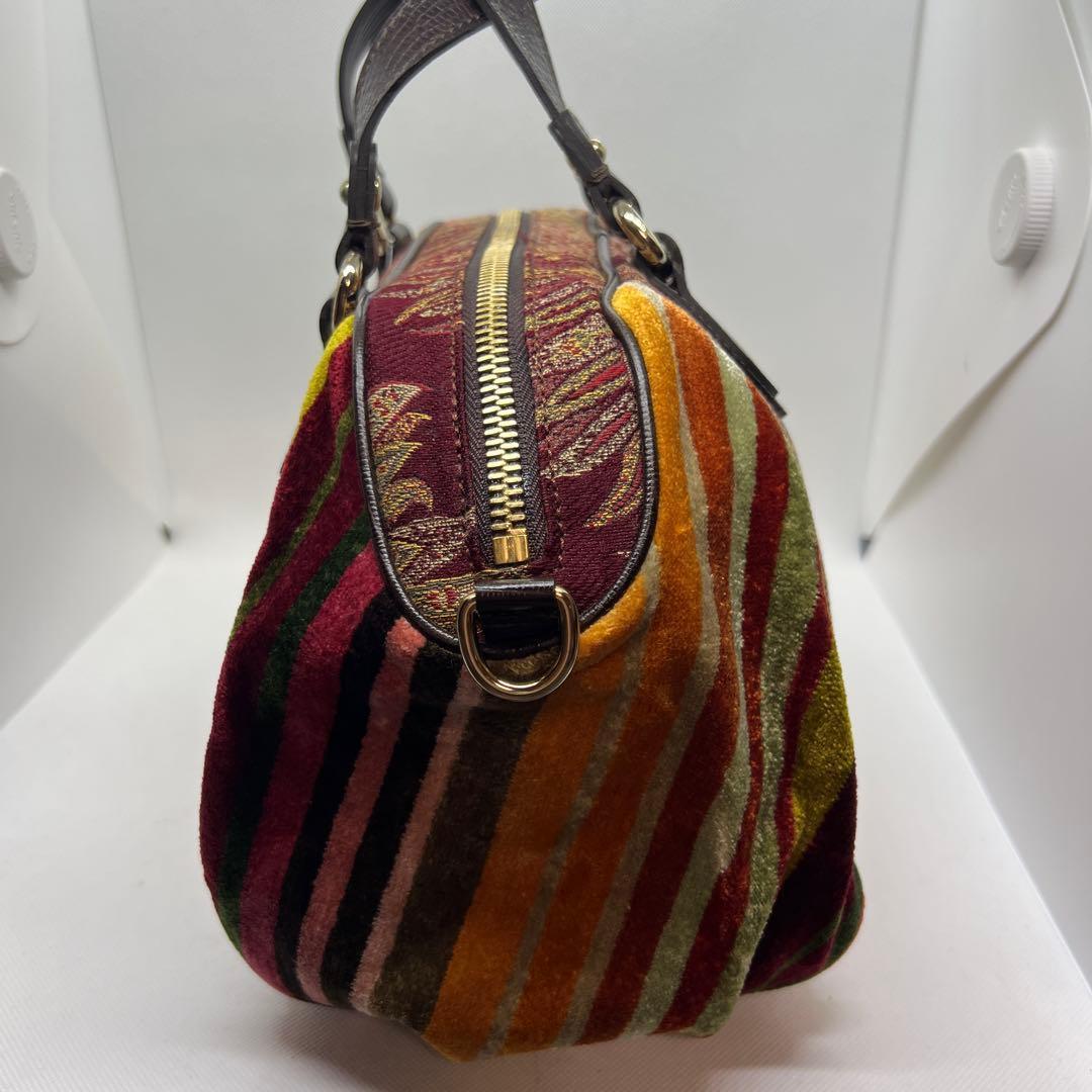 新品タグ付 ETRO 正規品 ギャラ付 希少ジャカード ボストンバッグ