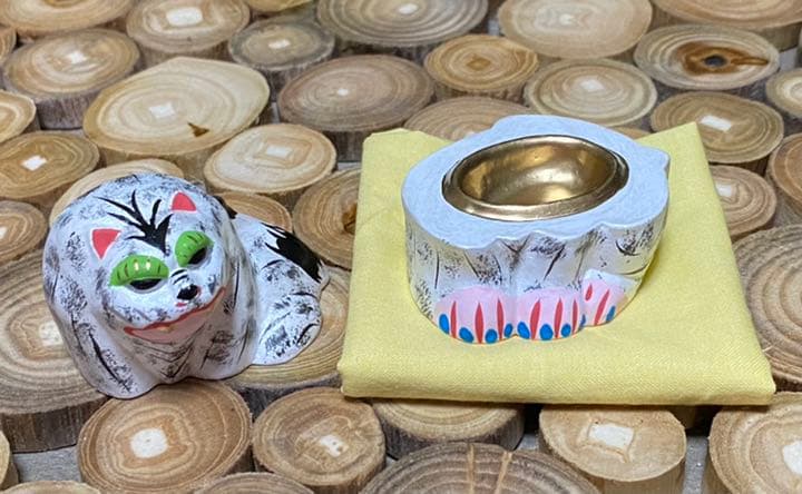 伏見人形 白虎 香合