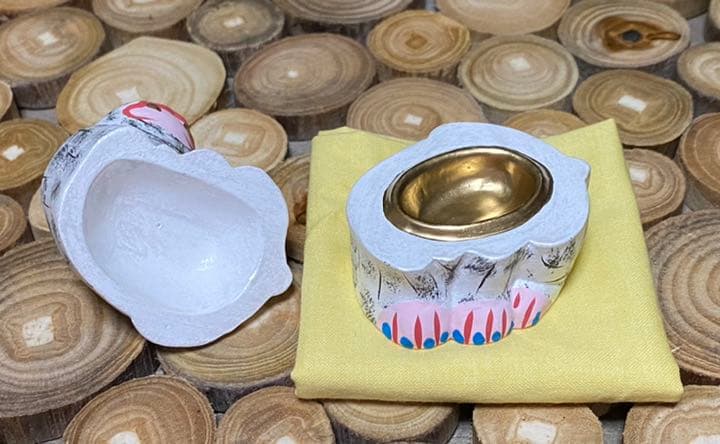 伏見人形 白虎 香合