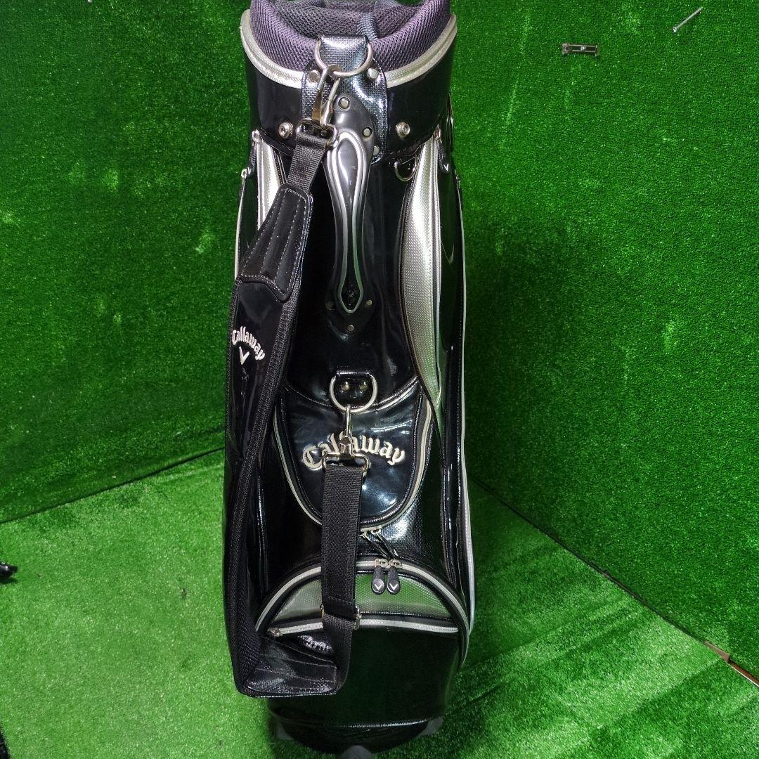 キャロウェイ　キャディバッグ　エナメル生地　ブラック　6分割　メンズ