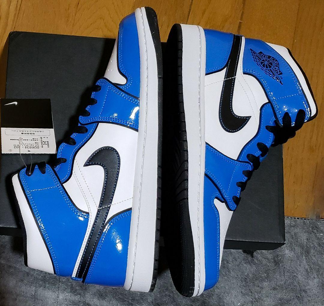 【新品・未使用 27cm】NIKE エアジョーダン1 ミッドSE シグナルブルー