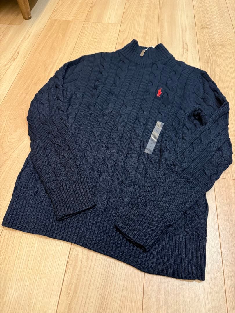 Ralph Lauren ハーフジップケーブルセーター