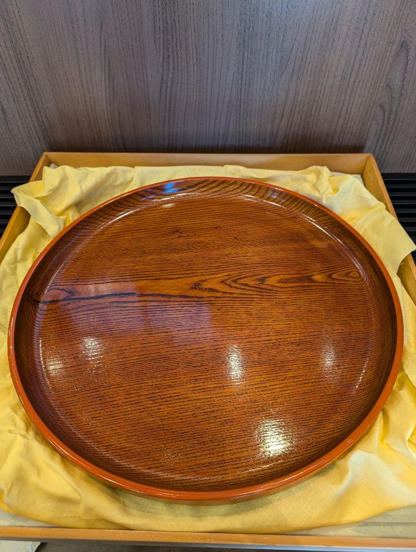 紀州漆器 黒江塗 敷島盆3枚セット